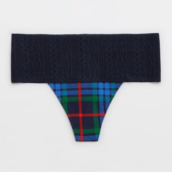 🆕Aerie Tanga Plaid  Panties - Picture 5 of 15
